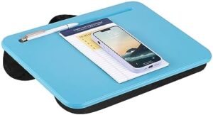 Elevate your workspace with LapGear's compact lap desk, perfect for up to 13.3-inch laptops! Pack of 12 in Alaskan Blue design. Perfect for home or office use.