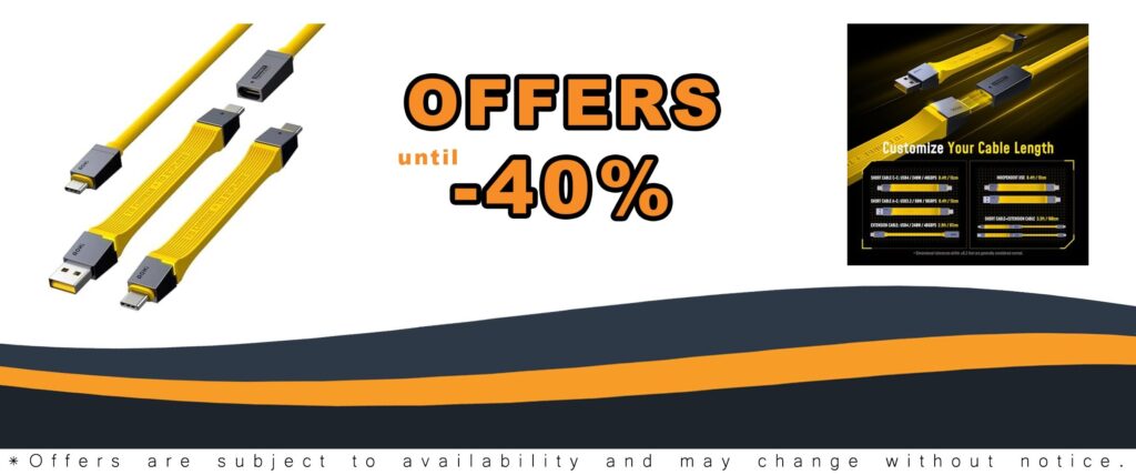 AOHI 240W USB4 Cable Set - Fast Charging & Data Transfer