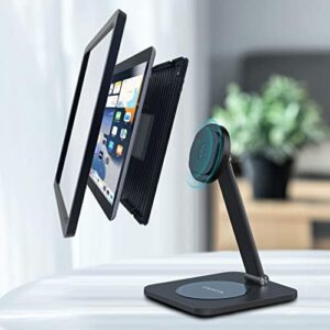 Here is the meta description:

"Transform your workspace with Emonita's foldable magnetic stand for iPad Pro, featuring strong magnets, 360 rotation, and 90 tilt. Includes fast charger adapter and USB-C cable."