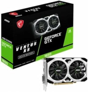 Unlock high-performance gaming with the MSI GeForce GTX 1650 D6 VENTUS XS OCV3 Graphics Card, featuring 4GB GDDR6 memory and 1620MHz boost clock. Perfect for intense gameplay.
