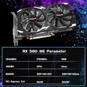 Here is the generated meta description:

"Upgrade your gaming experience with SURALLOW RX 580 8GB Graphics Card, featuring 2048SP, GDDR5, and twin freeze fans for enhanced cooling. Perfect for PC gaming enthusiasts looking to boost performance."