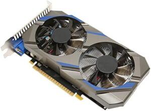 Boost your gaming experience with Goshyda GTX 750 Ti Graphics Card, featuring 4GB GDDR5 and PCI Express 3.0x16 interface. Two fans ensure reliable performance with HDMI, DP, DVI-D connectivity.