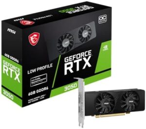 Experience powerful gaming with the MSI GeForce RTX 3050 LP, featuring 6GB GDDR6 memory and 96-bit bus. Perfect for demanding games, dimensions 10.5x4.2in. Up to 20% off and free shipping!