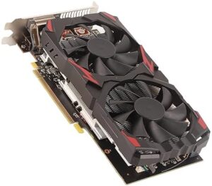 Boost your gaming experience with SUNGOOYUE RX 580 Graphics Card, featuring 8GB GDDR5, 256bit memory and 2 cooling fans for smooth performance. Perfect for 3D CAD, CAM, video and picture editing, or gaming.