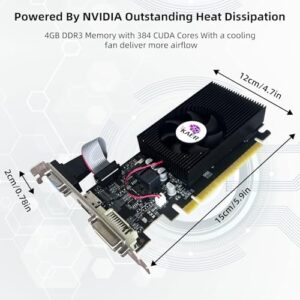 "Boost gaming performance with the KAER GT 730 Graphics Card, featuring 4GB DDR3 memory and DirectX 11 support. Ideal for PC gamers seeking enhanced visuals."