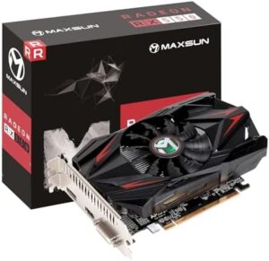 Here is the optimized meta description:

"Upgrade your gaming experience with maxsun's AMD Radeon RX 550 GPU featuring 4GB GDDR5 memory and DirectX 12 support. Boost performance for demanding games at a great price."
