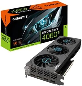 Elevate your gaming experience with the Gigabyte GV-N406TEAGLE-8GD GeForce RTX 4060 Ti Eagle 8G Graphics Card, featuring 3X WINDFORCE Fans and 8GB GDDR6 memory.