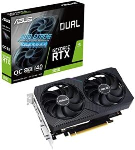 Elevate your gaming experience with the ASUS Dual GeForce RTX 3050 V2 OC Edition Graphics Card, featuring 8GB GDDR6 memory and HDMI 2.1/DisplayPort 1.4a connectivity, perfect for 144Hz gaming and 8K visuals at 60Hz.