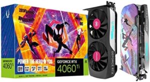 Unlock gaming performance with the Zotac Zota 8GB D6 RTX 4060 Ti OC Spiderman, featuring 8GB GDDR6 memory and a powerful NVIDIA GeForce RTX 4060 Ti GPU.