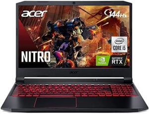 Discover the Nitro 5 AN515 Gaming Laptop with Intel Core i5, NVIDIA GeForce RTX 3050 and 15.6" FHD 144Hz IPS display. Enjoy up to 4.5GHz speed, 16GB DDR4 RAM and 1TB NVMe SSD storage.