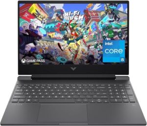 "Experience powerful gaming on-the-go with the HP Victus 15.6" laptop, featuring Intel Core i5, NVIDIA GeForce RTX 3050, and up to 16GB RAM. Enjoy a smooth performance, Backlit Keyboard and Windows 11 Pro."