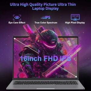 Unlock gaming power with the 16inch AMD Ryzen 5 laptop, featuring 16GB DDR5 and 512GB SSD. Perfect for students and gamers alike, with Wi-Fi 6, Bluetooth 5.2, and USB/Type-C ports.