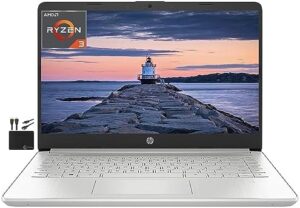 Here is the meta description:

"Upgrade your productivity with this HP 14 Laptop featuring AMD Ryzen 5 5500U, 8GB RAM and 256GB SSD storage. Enjoy a 14-inch Full HD display, long battery life and portability perfect for work or travel. Save on your new laptop purchase!"