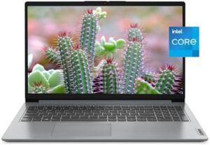 "Upgrade your mobile work experience with the Lenovo IdeaPad 1 Laptop, featuring a 15.6" HD display, Intel Celeron processor, and generous storage. Enjoy Windows 11 S, 1 Year Office 365, and advanced connectivity features."