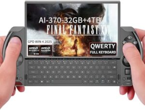 Experience gaming on-the-go with the GPD Win 4, a mini handheld PC featuring AMD AI, 32GB RAM, and 4TB storage. Enjoy high-quality visuals on its 6-inch touchscreen display. Perfect for gaming and productivity, this compact device is yours to own.