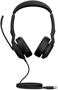 Discover Jabra Evolve2 50 Wired Stereo Headset with active noise cancelling, perfect for teams and everyday use. Enjoy crystal clear calls and powerful music streaming, plus comfortable air design.