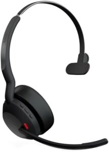 Improve your calls and music experience with the Jabra Evolve2 55 wireless headset, featuring active noise cancelling, Teams certification, and a boom mic for crystal-clear conversations.