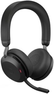 Stay productive with Jabra Evolve2 75 wireless headphones, featuring active noise cancelling and clear work calls. Enjoy 36 hours of music time with this USB A booster certified headset.