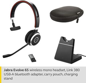 Here is a meta description optimized for WordPress Yoast SEO:

"Stay connected in style with the Jabra Evolve 65 UC Mono Wireless Headset, featuring crystal-clear mono sound and sleek charging stand. Up to 11 hours talk time and discounts available on this top-rated headset."