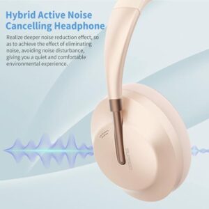 Experience immersive sound with Unbktom Wireless Bluetooth Headphones, featuring active noise cancellation and over-ear design. Perfect for music lovers, ideal for phone or laptop use, and now in stunning rose gold color (140 characters)
