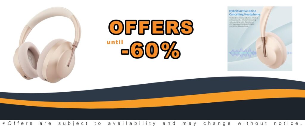 Best Seller Rose Gold Wireless Bluetooth Headphones Active Noise Cancelling Over Ear Headphones