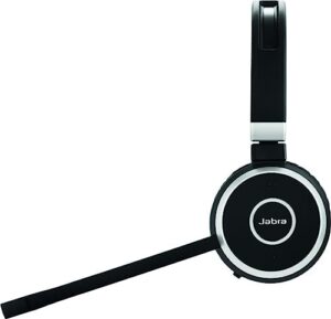 Experience crystal-clear calls with the Jabra Evolve 65 SE Wireless Mono Bluetooth Headset, featuring noise-cancelling microphone, long-lasting battery and charging stand. UC certified for Zoom, Unify and other leading platforms - get yours today!