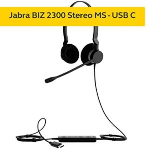 Experience noise-cancelling clarity and comfort with the Jabra Corded Biz 2300 MS Duo USB-C Wired Headset, featuring a built-in microphone and durable design. Perfect for everyday use, enjoy up to $20 off your purchase!