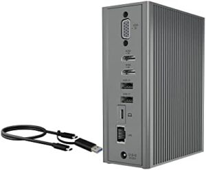 Maximize your workspace with the ICY BOX USB-C Docking Station, featuring a 16-in-1 setup for up to 3 monitors, 7 USB ports, and 55W Power Delivery. Perfect for multitasking enthusiasts!