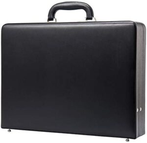 Protect your valuables with this rugged briefcase attachment featuring a combo lock and thin hardside laptop case, perfect for men and women on-the-go.