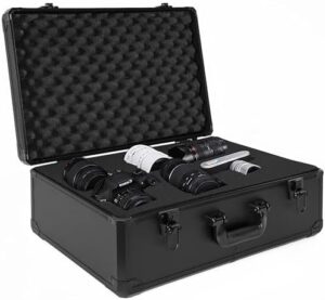Protect your valuable camera, laptop or other devices in this rugged ITHWIU Protective Hard Case with shockproof and water-resistant design. Customize the fit with DIY foam inserts for perfect protection.