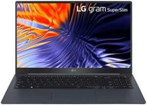 Discover the LG gram SuperSlim15.6” OLED Laptop with Intel Core i7 Evo Platform, Windows 11 Home, and impressive specs: 32GB RAM, 2TB SSD. A sleek Neptune Blue device for ultimate performance and portability.