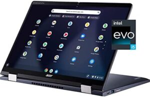 Boost your productivity with the Acer Chromebook Spin 714, featuring a 14" touchscreen, 12th Gen Intel Core i5 processor, 8GB RAM, and 256GB SSD. Perfect for work and play!