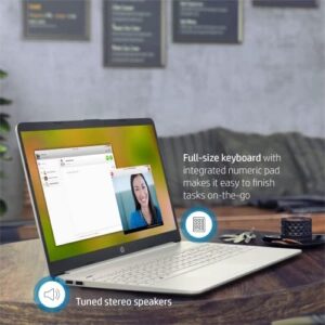 Here is the optimized SEO meta description:

"Boost productivity with this HP 15 laptop featuring Intel Core i5 processor, 32GB RAM, and 1TB SSD. Perfect for business professionals, it also includes numeric keypad, Wi-Fi 6, and Bluetooth 4.2."