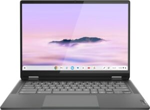 Experience the ultimate flexibility with the Lenovo IdeaPad Flex 5, a 2-in-1 Chromebook featuring a 14" WUXGA touchscreen, Intel i3 processor, and up to 128GB SSD storage.