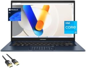 Get a powerful laptop for students and business with the ASUS Vivobook, featuring 14" FHD display, 12th Gen Core i3 processor, 16GB RAM, 1TB SSD, WiFi 6E, webcam, and more.