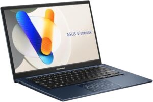Get a powerful laptop for students and business with the ASUS Vivobook, featuring 14" FHD display, 12th Gen Core i3 processor, 16GB RAM, 1TB SSD, WiFi 6E, webcam, and more.