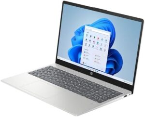 Here is the optimized SEO meta description:

"Upgrade your work-from-anywhere experience with this HP 15-FD000 Business Laptop, featuring a powerful Intel i3-N305 processor, stunning FHD IPS display, and ample storage. Enjoy enhanced security with fingerprint reader and Wi-Fi 6 connectivity."