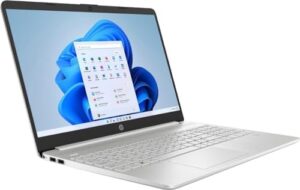 Upgraded laptop performance with the HP 15-DY500, featuring a 6-core Intel i3 processor, 8GB RAM and 256GB SSD. Enjoy seamless Wi-Fi connectivity and expand storage with the included 32GB USB drive. Perfect for everyday use.