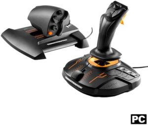 Experience immersive gaming with the Thrustmaster T.16000M FCS HOTAS, featuring H.E.A.R.T. technology, 13-bit precision, and ergonomic design for precise control. Get ready to dominate your favorite games!