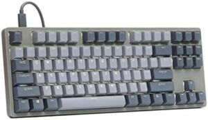 Upgrade your typing experience with the DROP ENTR Mechanical Keyboard featuring a tenkeyless anodized aluminum case, doubleshot shine-through PBT keycaps, and fast linear switches. Perfect for gamers and typists, this keyboard also includes N-key rollover and white backlit LED lighting. Get ready to elevate your gaming sessions!