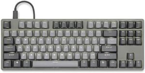Upgrade your typing experience with the DROP ENTR Mechanical Keyboard featuring a tenkeyless anodized aluminum case, doubleshot shine-through PBT keycaps, and fast linear switches. Perfect for gamers and typists, this keyboard also includes N-key rollover and white backlit LED lighting. Get ready to elevate your gaming sessions!