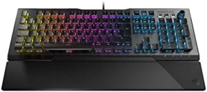 Experience precision gaming with the ROCCAT Vulcan 120 Mechanical RGB Gaming Keyboard. Features AIMO LED Per-Key lighting, ROCCAT Titan switches and a durable design with aluminum top plate, plus a multimedia wheel and detachable wrist rest for comfort. Limited time offer: 10% off your purchase