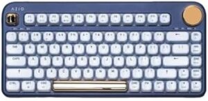 Discover the Azio Izo Wireless Bluetooth Keyboard, blue, perfect for on-the-go typing with up to 10 hours of battery life and reliable connection. Get ready to stay productive anywhere!