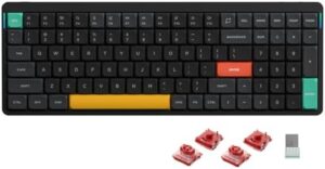 Get the ultimate typing experience with Nuphy Air96 V2 Mechanical Keyboard, featuring wireless connectivity, 100 keys, and customizable RGB lighting. Enjoy tactile feedback and hot-swappable switches for a personalized setup.