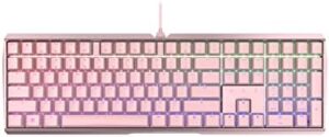 "Improve your gaming experience with the Cherry MX Board 3.0 S wired keyboard featuring RGB lighting and EU QWERTY layout, ideal for fast-paced action games. Enjoy precise MX RED switches and compact design."