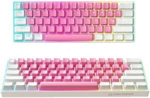Unlock intense gaming sessions with the Kraken Keyboards Sakura Edition Kraken Pro 60, featuring hot swappable mechanical keys and stunning white & pink design.