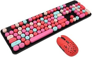 Here is the generated SEO meta description:

"Elevate your gaming experience with this wireless keyboard and mouse combo featuring retro punk design, 104 keys, and 3 DPI settings for a precise control. Perfect for laptop use."