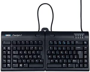 Here is the optimized SEO meta description:

"Stay productive with the Kinesis Freestyle 2 Split-Adjustable Keyboard, featuring a comfortable UK layout design for efficient typing. Perfect for PC use, this ergonomic keyboard promotes healthy working habits."