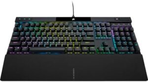Here is the optimized meta description:

"Immerse yourself in gaming with the Corsair K70 PRO RGB keyboard featuring OPX Linear Switches, PBT Double-Shot Keycaps and 8,000Hz Hyper-Polling. Enjoy a smooth experience with magnetic soft-touch palm rest."