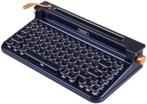 Discover the retro-style FINEDAY Keyboard 3.0 with blue switch, featuring 83 keys, Bluetooth and USB connectivity for up to 4 devices, perfect for typing enthusiasts on desktop PC/laptop Mac/phone.